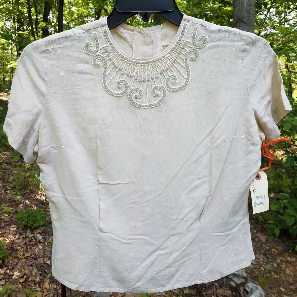 1940's beaded blouse